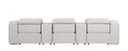 1116 Divanitalia 5-Piece Modular Power Reclining Sofa in Top Grain Italian Leather with 3 Power Recliners & Power Headrests