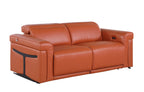 1126 Divanitalia 5-Piece Modular Power Reclining Sofa and Loveseat Set in Top Grain Italian Leather with 4 Power Recliners & Power Headrests - Camel - SKU 1126-CAMEL-5.4-HT-2PC - view 10