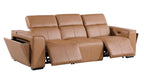 1224 Divanitalia 3-Piece Modular Power Reclining Sofa in Top Grain Italian Leather with 2 Power Recliners & Power Headrests