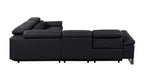 1246 Divanitalia 5-Piece L-Shaped Modular Power Reclining Sectional Sofa with Power Headrests - Top Grain Italian Leather - Black - SKU 1246-BLACK-5PC-3PWR-SECTIONAL - view 5