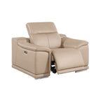 2679 Power Reclining Sofa, Loveseat & Chair Set in Genuine Leather - 5 Recliners - Beige - SKU 2679-BEIGE-6.5-HT-3PC - view 5