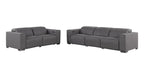 1208 Leather Reclining Set - Sofa & Loveseat with 4 Power Recliners - Dark Grey - SKU 1208-DK-GREY-5.4-HT-2PC - view 3