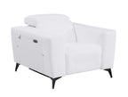 989 Divanitalia Power Reclining Arm Chair with Power Headrest in Top-grain Italian Leather