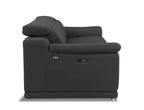 9762 Divanitalia Top Grain Italian Leather Power Reclining Loveseat with Adjustable Headrests