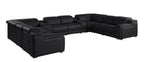 1116 Divanitalia 10-Piece U-Shaped Sectional Sofa in Top Grain Italian Leather with 4 Power Recliners & Power Headrests - Black - SKU 1116-BLACK-10PC-4PWR-U-SECTIONAL-GROUP - view 4