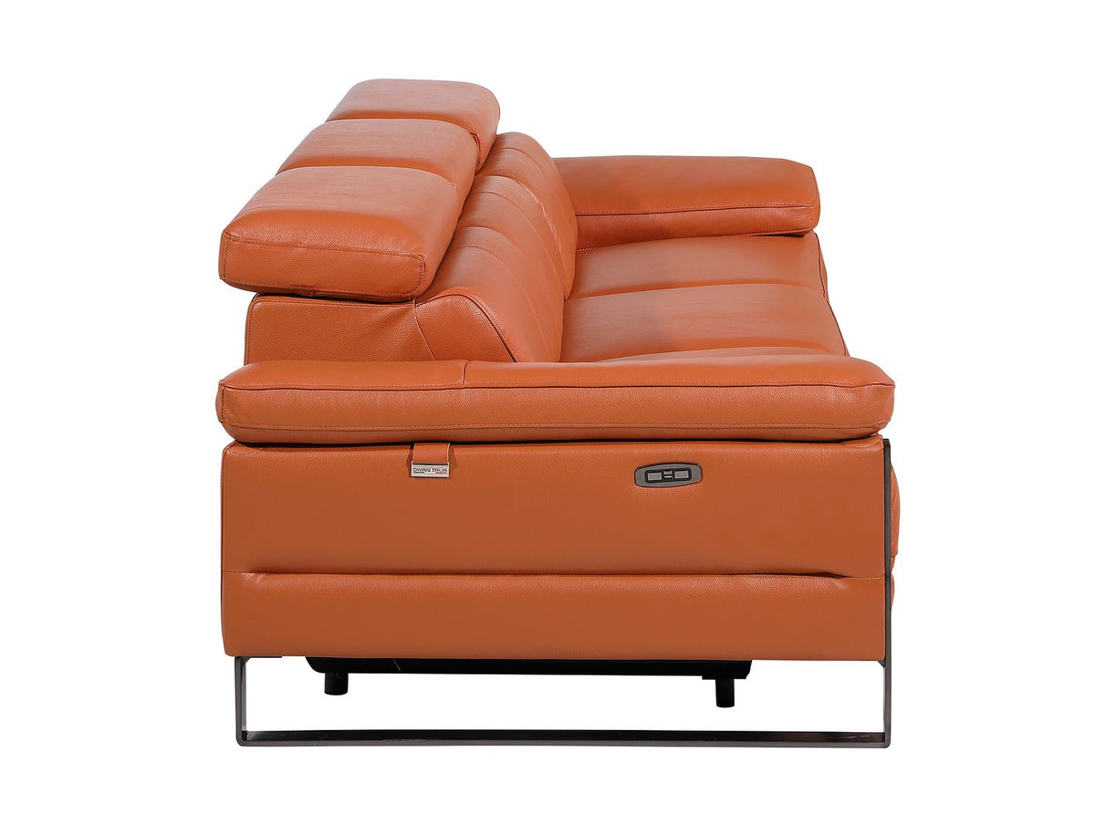 1246 Divanitalia Modular Power Dual Reclining Sofa with Power Reclining Headrests - Top Grain Italian Leather - Camel - SKU 1246-CAMEL-3.2-S-HT - view 8