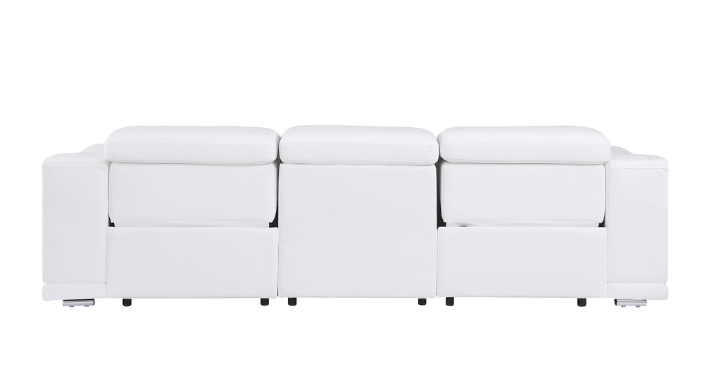 9762 Divanitalia 3-Piece Modular Power Reclining Sofa with 2 Power Recliners in Top Grain Italian Leather