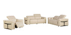 1126 Divanitalia Power Reclining Sofa, Loveseat & Chair Set in Top Grain Italian Leather with 5 Power Recliners & Power Headrests - Beige - SKU 1126-BEIGE-3PC - view 2