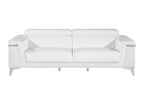 1140 Divanitalia 3-Piece Sofa Set with Adjustable Headrest in Top-grain Italian Leather - White - SKU 1140-WHITE-3PC - view 3