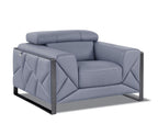 903 Divanitalia Chair with Adjustable Headrest in Top-grain Italian Leather - Light Blue - SKU 903-CH-LIGHT BLUE - view 2