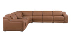 1116 Divanitalia 7-Piece L-Shaped Sectional Sofa in Top Grain Italian Leather with 3 Power Recliners & Power Headrests - Cognac - SKU 1116-COGNAC-7PC-3PWR-SECTIONAL- GROUP - view 5