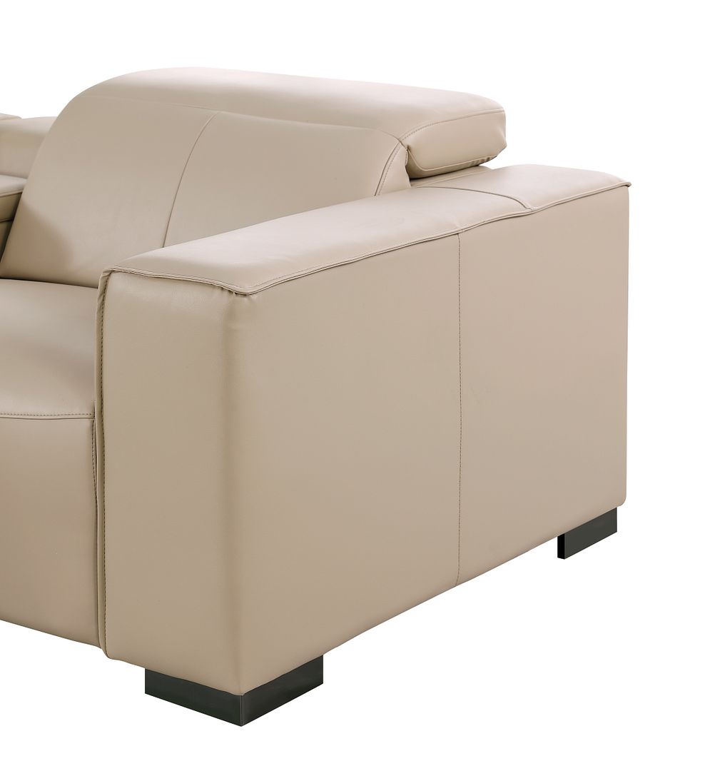 1208 8 Piece U-Shaped Leather Sectional Sofa with 4 Power Recliners & Power Headrests