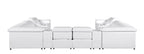 9762 Divanitalia 12-Piece U-Shaped Top Grain Italian Leather Sectional Sofa with 4 Power Recliners
