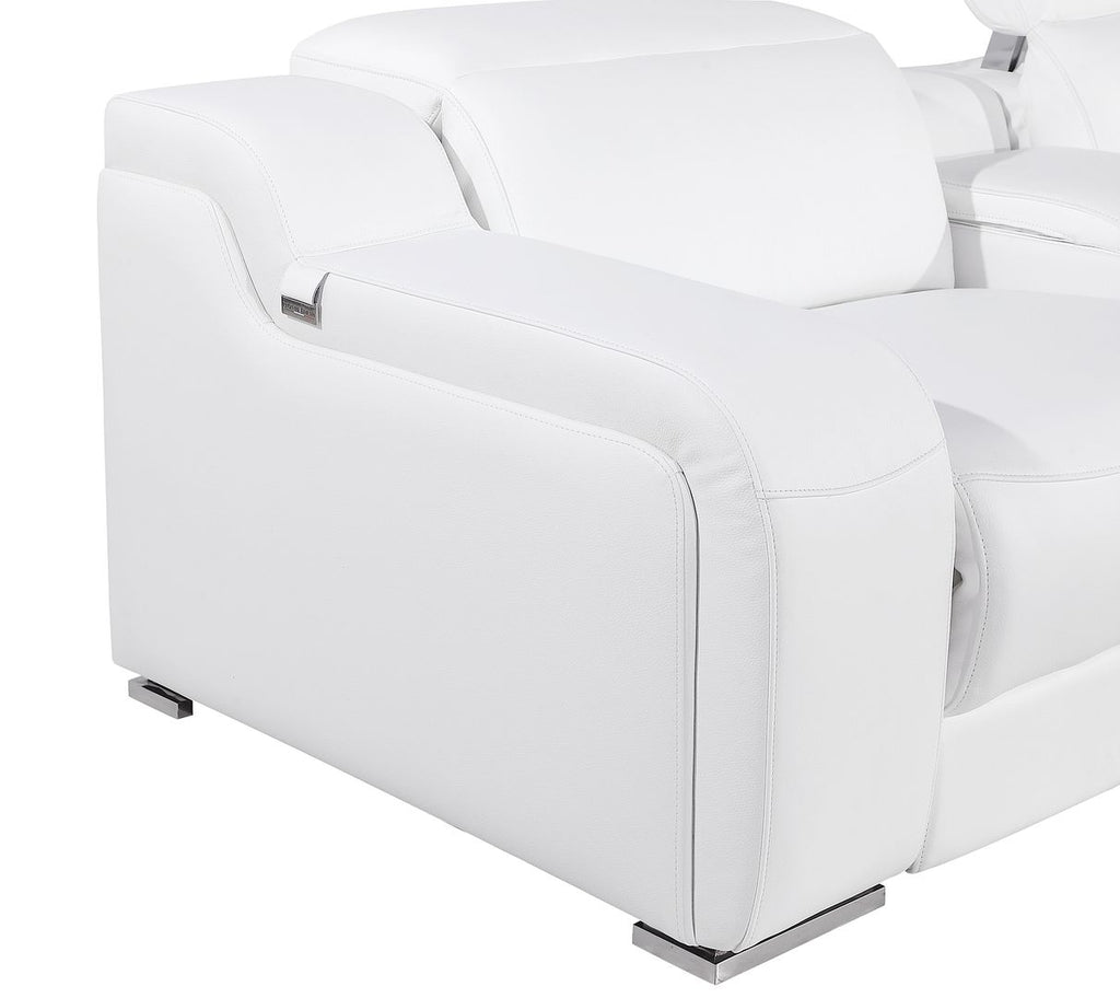 1116 Divanitalia 3-Piece Modular Power Reclining Sofa in Top Grain Italian Leather with 3 Power Recliners & Power Headrests
