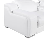 1116 Divanitalia 3-Piece Modular Power Reclining Sofa in Top Grain Italian Leather with 3 Power Recliners & Power Headrests