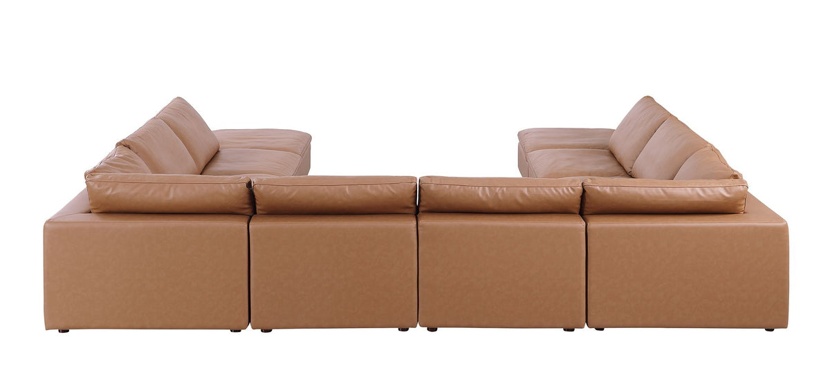 1100 Divanitalia 10-Piece U-Shaped Sectional Sofa with Chaise - Cognac - SKU 1100-COGNAC-10.8-U-CHAISE - view 6