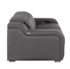 1116 Divanitalia 2-Piece Modular Power Reclining Loveseat in Top Grain Italian Leather with 2 Power Recliners & Power Headrests