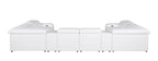 1116 Divanitalia 8-Piece U-Shaped Sectional Sofa in Top Grain Italian Leather with 2 Power Recliners & Power Headrests - White - SKU 1116-WHITE-8PC-2PWR-U-SECTIONAL-GROUP - view 7