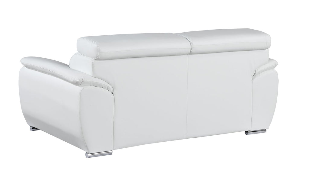 4571 Modern Genuine Leather Loveseat - White - SKU 4571-L-WHITE - view 3