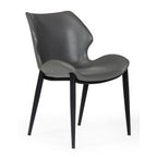 Instone - Industrial Dark Grey Eco-Leather Dining Chair (Set of 2)