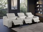 1116 Divanitalia 5-Piece Modular Power Reclining Sofa in Top Grain Italian Leather with 3 Power Recliners & Power Headrests