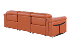 1126 Divanitalia 3-Piece Modular Power Reclining Sofa in Top Grain Italian Leather with 2 Power Recliners & Power Headrests