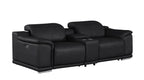 2679 Power Reclining Sofa, Console Loveseat & Chair Set in Genuine Leather - 6 Recliners - Black - SKU 2679-BLACK-7.6-HT-3PC - view 4