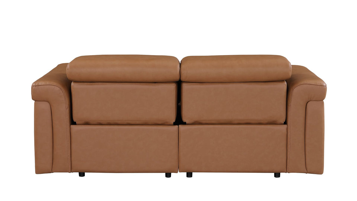 1126 Divanitalia 2-Piece Modular Power Reclining Loveseat in Top Grain Italian Leather with 2 Power Recliners & Power Headrests - Cognac - SKU 1126-COGNAC-2.2-HT - view 7