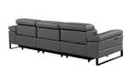 1246 Divanitalia Modular Power Triple Reclining Sofa with Power Reclining Headrests - Top Grain Italian Leather - Dark Grey - SKU 1246-DK-GREY-3.3-HT - view 6