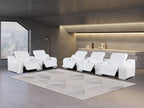 1116 Divanitalia 8-Piece Modular Power Reclining Sofa & Loveseat Set in Top Grain Italian Leather with 5 Power Recliners & Power Headrests - White - SKU 1116-WHITE-8.5-HT - view 2