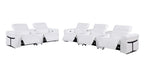 1126 Divanitalia 8-Piece Modular Power Reclining Sofa & Loveseat Set in Top Grain Italian Leather with 5 Power Recliners & Power Headrests - White - SKU 1126-WHITE-8.5-HT - view 5