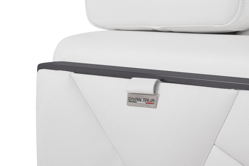 903 Divanitalia Loveseat with Adjustable Headrest in Top-grain Italian Leather