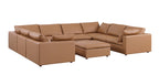 1100 Divanitalia 9-Piece U-Shaped Sectional Sofa in Top-grain Italian Leather