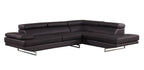 8136 Right Arm Facing Chaise with Adjustable Headrest in Genuine Leather