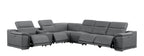 2679 7-Piece L-Shaped Power Reclining Sectional Sofa in Genuine Leather - 4 Recliners