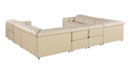 1126 Divanitalia 8-Piece U-Shaped Sectional Sofa in Top Grain Italian Leather with 4 Power Recliners & Power Headrests