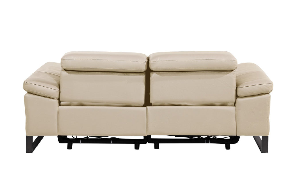 1246 Divanitalia Top Grain Italian Leather Loveseat with Power Headrest