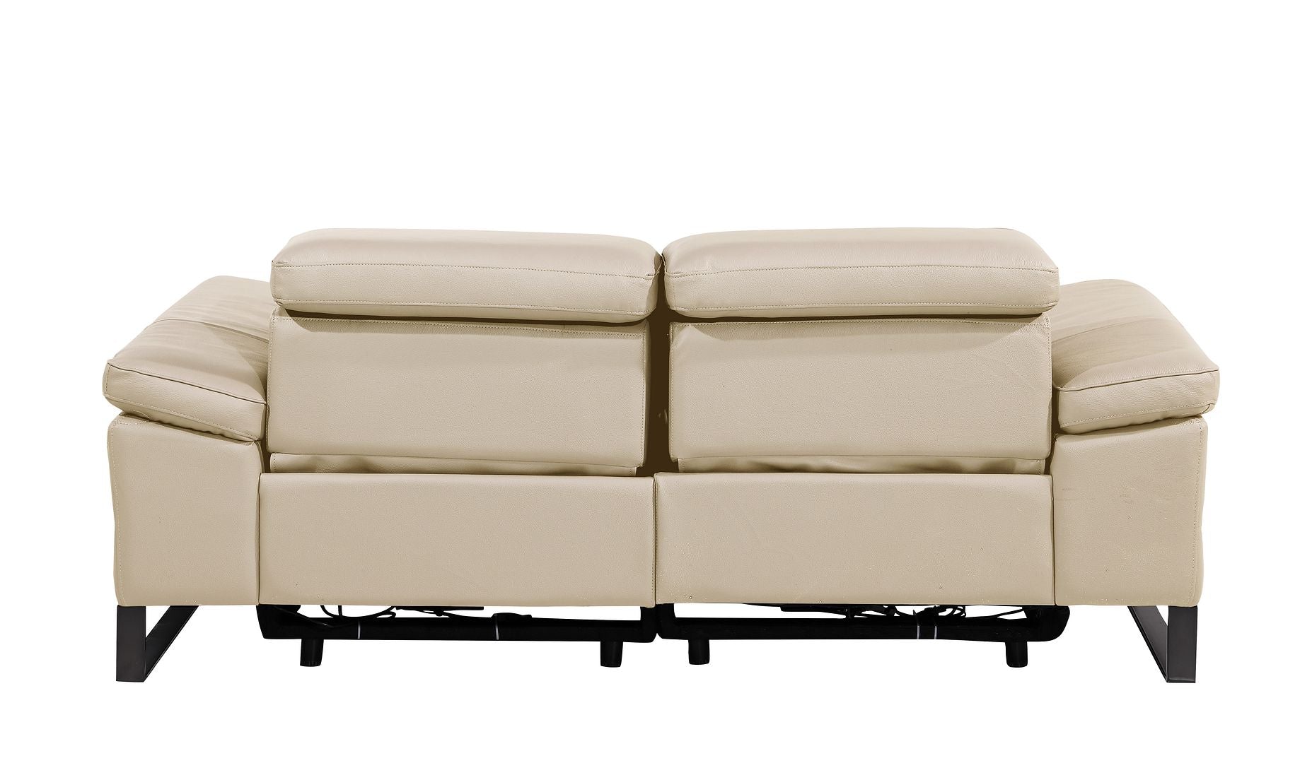 1246 Divanitalia Top Grain Italian Leather Loveseat with Power Headrest