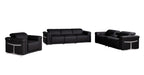 1126 Divanitalia 7-Piece Modular Power Reclining Sofa, Loveseat & Chair Set in Top Grain Italian Leather with 6 Power Recliners & Power Headrests - Black - SKU 1126-BLACK-7.6-HT-3PC - view 3