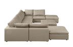 1100 Divanitalia Top-grain Italian Leather 9-Piece Sectional Sofa with Chaise
