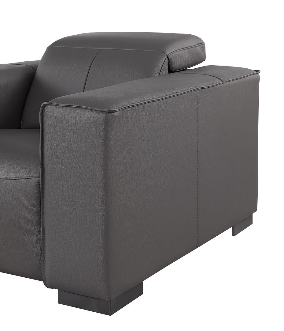 1208 Leather Reclining Set - Sofa & Loveseat with 4 Power Recliners