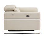 990 Divanitalia Power Reclining 2-Piece Sofa Set with Power Headrest in Top-grain Italian Leather - Beige - SKU 990-BEIGE-2PC - view 9