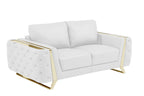 1050 Divanitalia 3-Piece Sofa Set in Top-grain Italian Leather - White - SKU 1050-WHITE-2PC - view 8