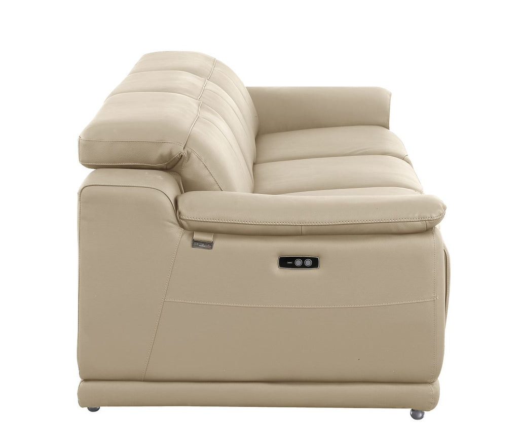 9762 Divanitalia 3-Piece Modular Power Reclining Sofa with 3 Power Recliners in Top Grain Italian Leather
