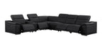 2679 7-Piece L-Shaped Power Reclining Sectional Sofa in Genuine Leather - 4 Recliners