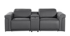 1126 Divanitalia 3-Piece Modular Power Reclining Loveseat in Top Grain Italian Leather with 2 Power Recliners & Power Headrests