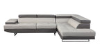 8136 Right Arm Facing Chaise with Adjustable Headrest in Genuine Leather