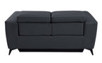 989 Divanitalia Power Reclining Loveseat with Power Headrest in Top-grain Italian Leather