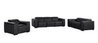 1224 Divanitalia 6-Piece Modular Power Reclining Sofa, Loveseat & Chair Set in Top Grain Italian Leather with 5 Power Recliners & Power Headrests - Black - SKU 1224-BLACK-6.5-HT-3PC - view 3