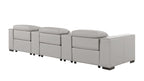 1208 Leather Sofa with 3 Power Recliners and Two Storage Consoles